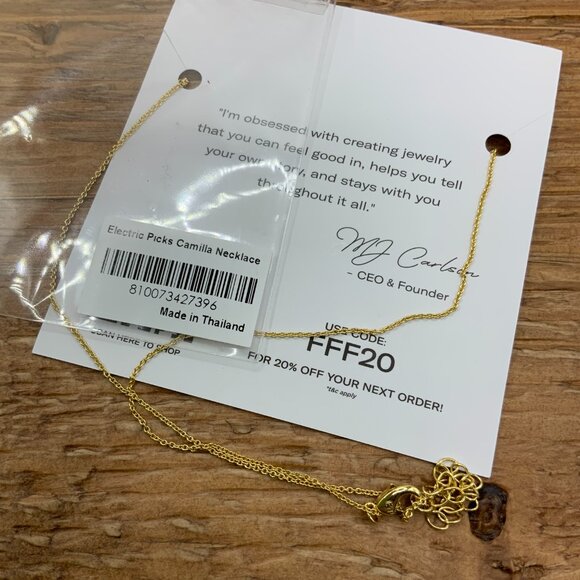 Electric Picks Gold Plated Camilla Pendant Necklace - Picture 3 of 5